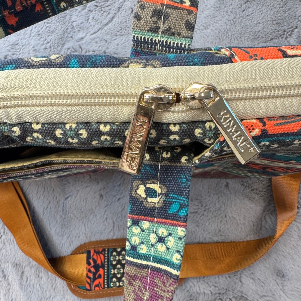 Kinmac Bohemian Laptop Bag Shoulder Strap Multi Color Floral Stripe 15.5 Inch - Picture 11 of 16